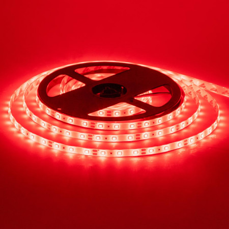 Светодиодная лента 12в красная smd2835 60led/м негерметичная, 1м