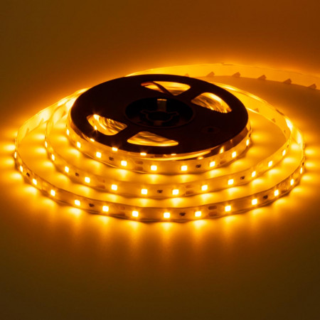 Светодиодная лента 12в желтая smd2835 60led/м негерметичная, 1м