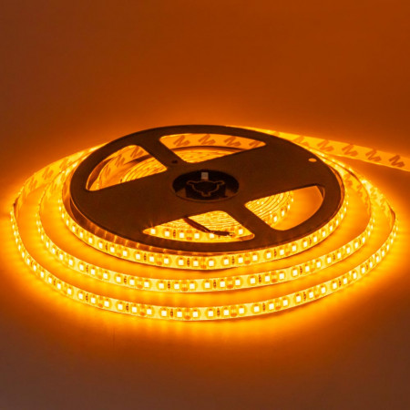 Светодиодная лента 12в желтая smd2835 120led/м герметичная, 1м