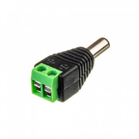 Коннектор для ленты 12В mini jack 5,5mm "папа"