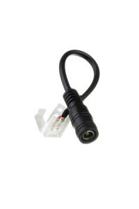 Коннектор для ленты 12В 10mm "мама" провод+зажим