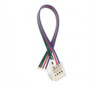 Коннектор для ленты RGB 12В 10mm провод+зажим
