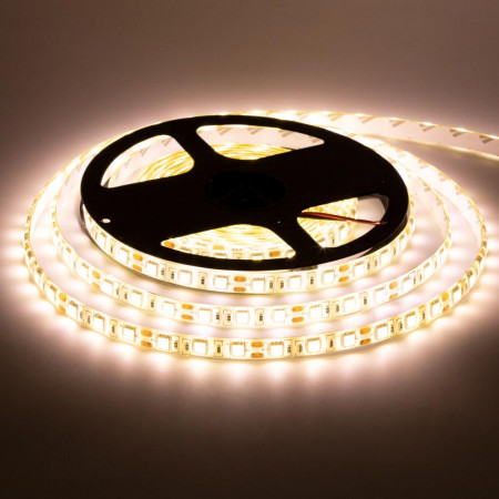 Светодиодная лента 12в теплая белая smd5050 60led/м негерметичная, 1м