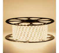 Светодиодная лента 220в белая теплая smd2835 120led/m 12W/m герметичная, 1м