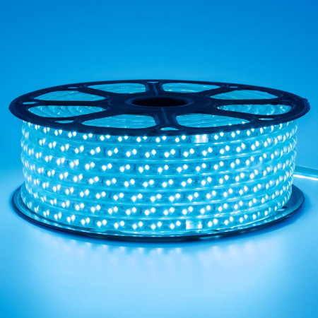Светодиодная лента 220в синяя smd2835 120led/m 12W/m герметичная, 1м