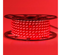 Светодиодная лента 220в красная smd2835 120led/m 12W/m герметичная, 1м