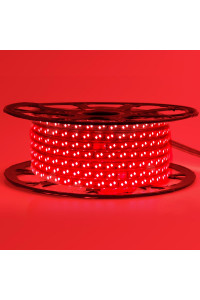 Светодиодная лента 220в красная smd2835 120led/m 12W/m герметичная, 1м