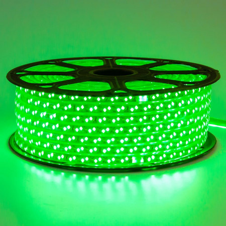 Светодиодная лента 220в зеленая smd2835 120led/m 12W/m герметичная, 1м