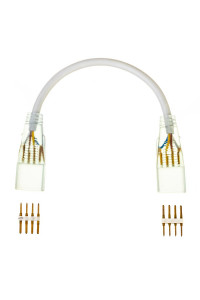Коннектор-соединитель к светодиодному неону AVT RGB 220в smd5050 (2 разъема+2 шт. 4pin) с проводом