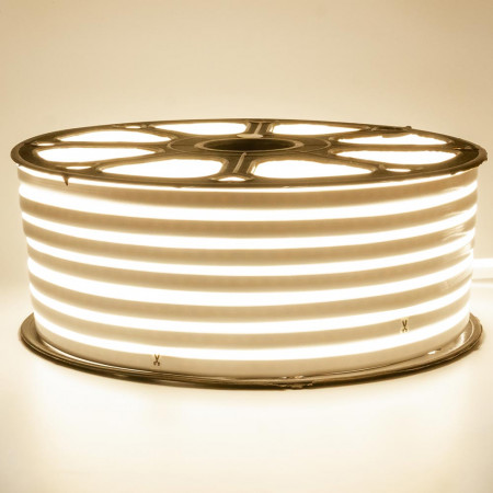 Светодиодный неон 220в белый теплый smd2835 120led/m 12W/m герметичный, 1м