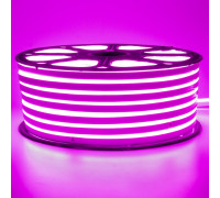 Светодиодный неон 220в розовый smd2835 120led/m 12W/m герметичный, 1м