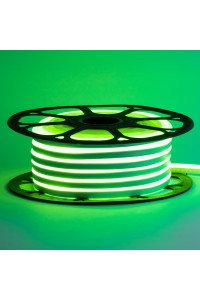 Неоновая лента светодиодная зеленая 12V 6х12 AVT-smd2835 120LED/м 11 Вт/м IP65