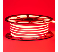 Светодиодный неон 12в красный smd2835 120led/m 6W/m 8*16 PVC герметичный, 1м