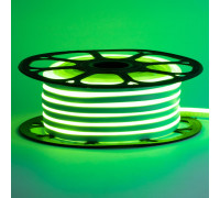 Светодиодный неон 12в зеленый smd2835 120led/m 6W/m 8*16 PVC герметичный, 1м