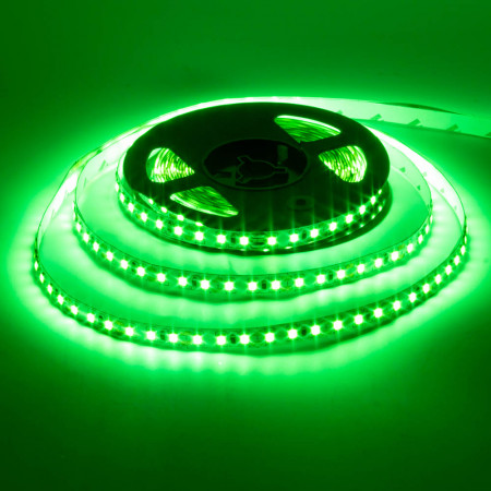 Led лента зеленая 12V AVT smd3528 120LED/m IP20, 1м