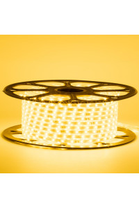 Светодиодная лента желтая 220в smd2835 48led/m 6W/m герметичная, 1м