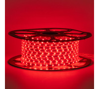 Светодиодная лента красная 220в smd2835 48led/m 6W/m герметичная, 1м
