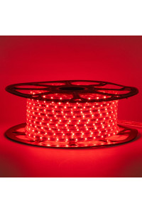 Светодиодная лента красная 220в smd2835 48led/m 6W/m герметичная, 1м