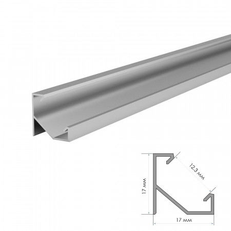 Профиль для LED лент угловой ПФ-20 рассеиватель (комплект) 2м