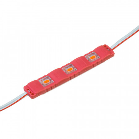 Модуль светодиодный красный 12в smd5730 3LED 1.5Вт герметичный
